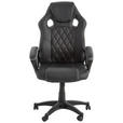 GAMINGSTUHL  in Lederlook Schwarz  - Schwarz/Weiß, Design, Kunststoff/Textil (63/113-122/70cm) - Xora