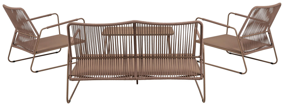 GARTENSET Webstoff Eisen  - Beige/Naturfarben, Design, Textil/Metall - Ambia Garden