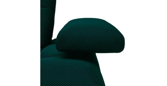 ECKSOFA in Struktur Petrol 233/313 cm - Petrol/Schwarz, Design, Kunststoff/Textil (233/313cm) - Emilio Belluti