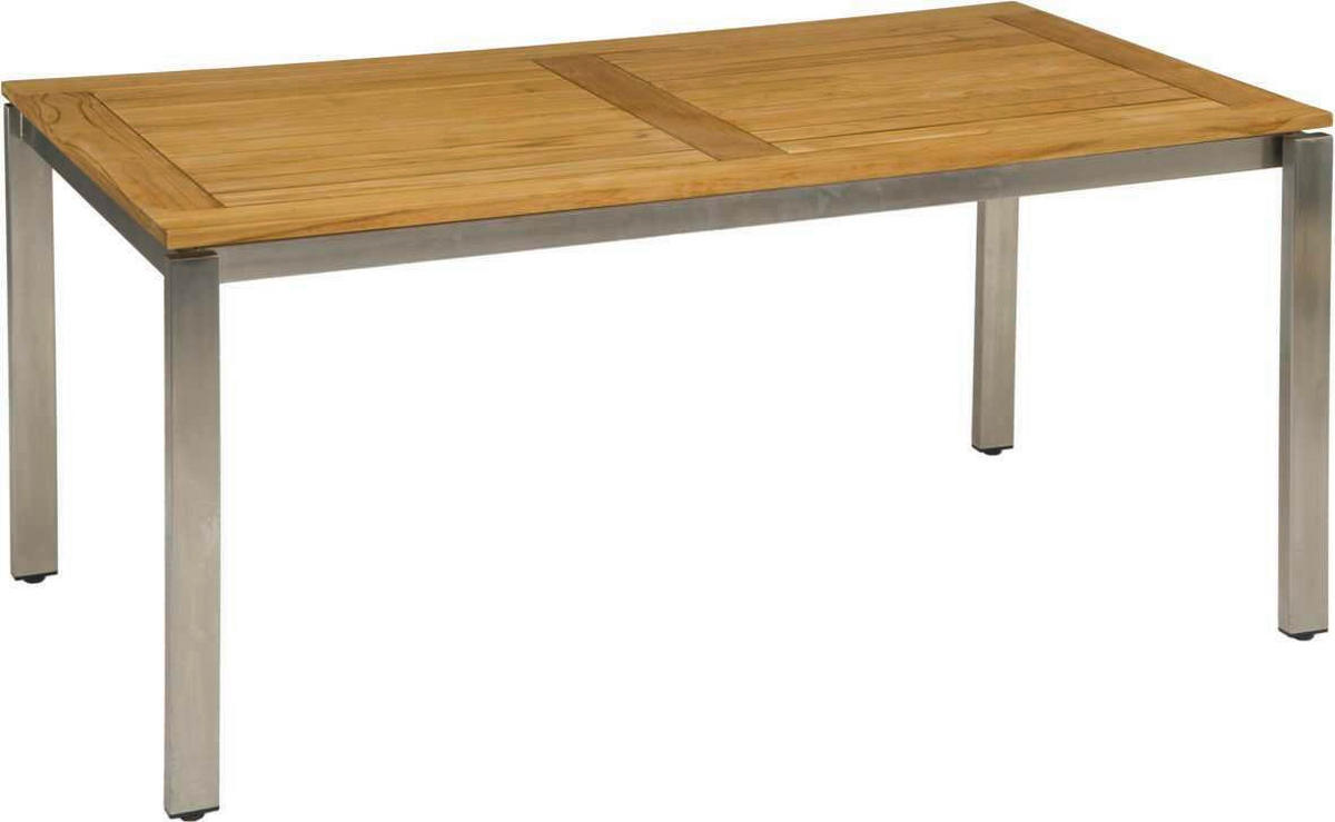 TISCHPLATTE in Holz 160/90/2,2 cm   - Teakfarben, Design, Holz (160/90/2,2cm) - Stern