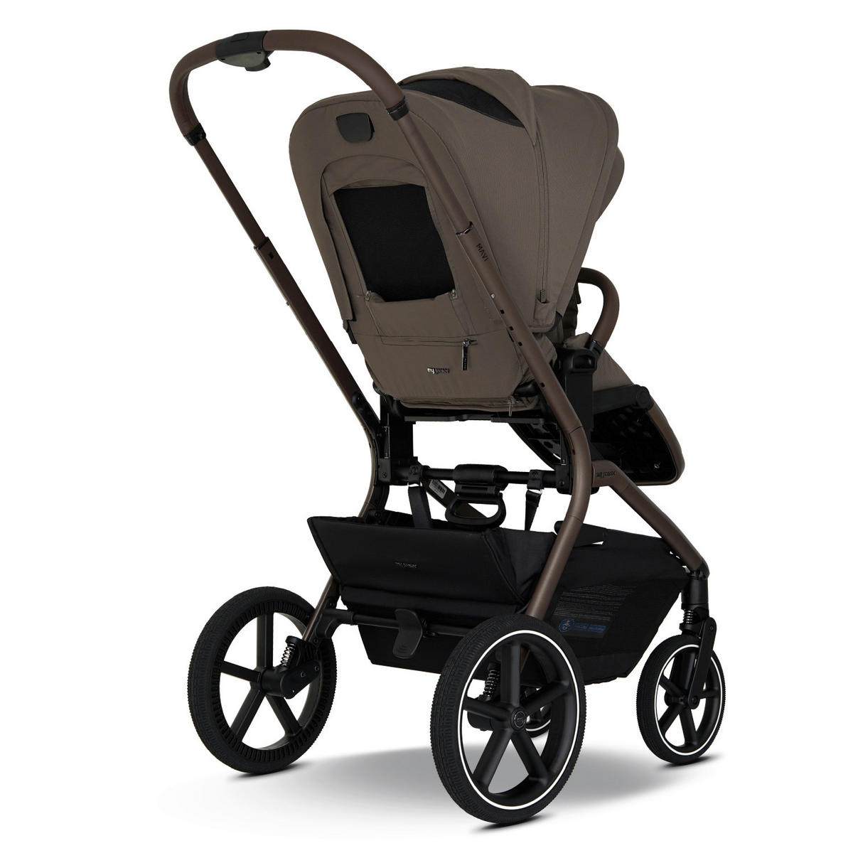 KINDERWAGENSET MAVI 3in1 Premium  - Mokka, Basics, Textil/Metall (92/55/110,5cm) - My Junior