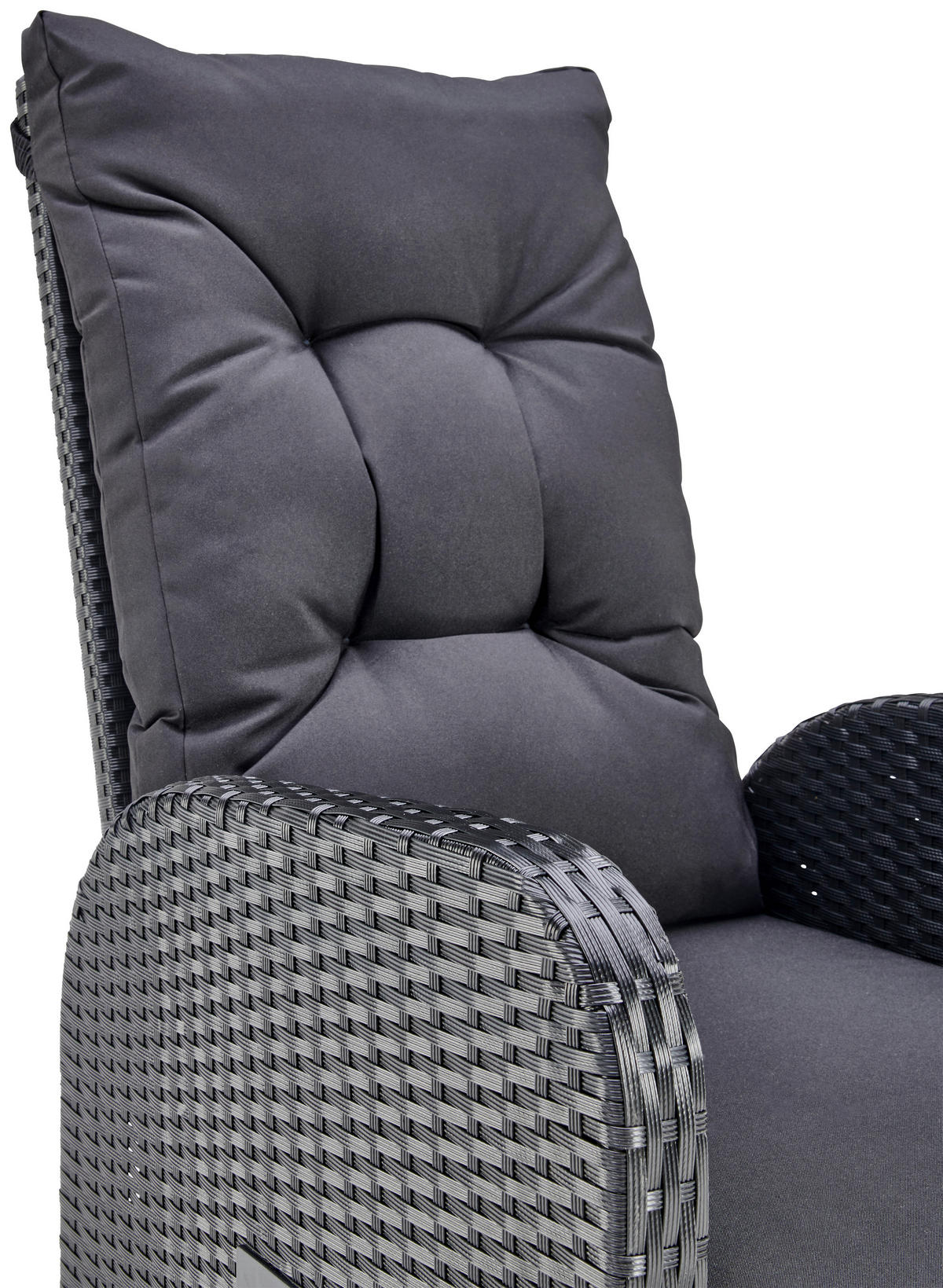 LOUNGESESSEL Schwarz Stahl  - Schwarz, MODERN, Kunststoff/Textil (57/105/73cm) - Ambia Garden