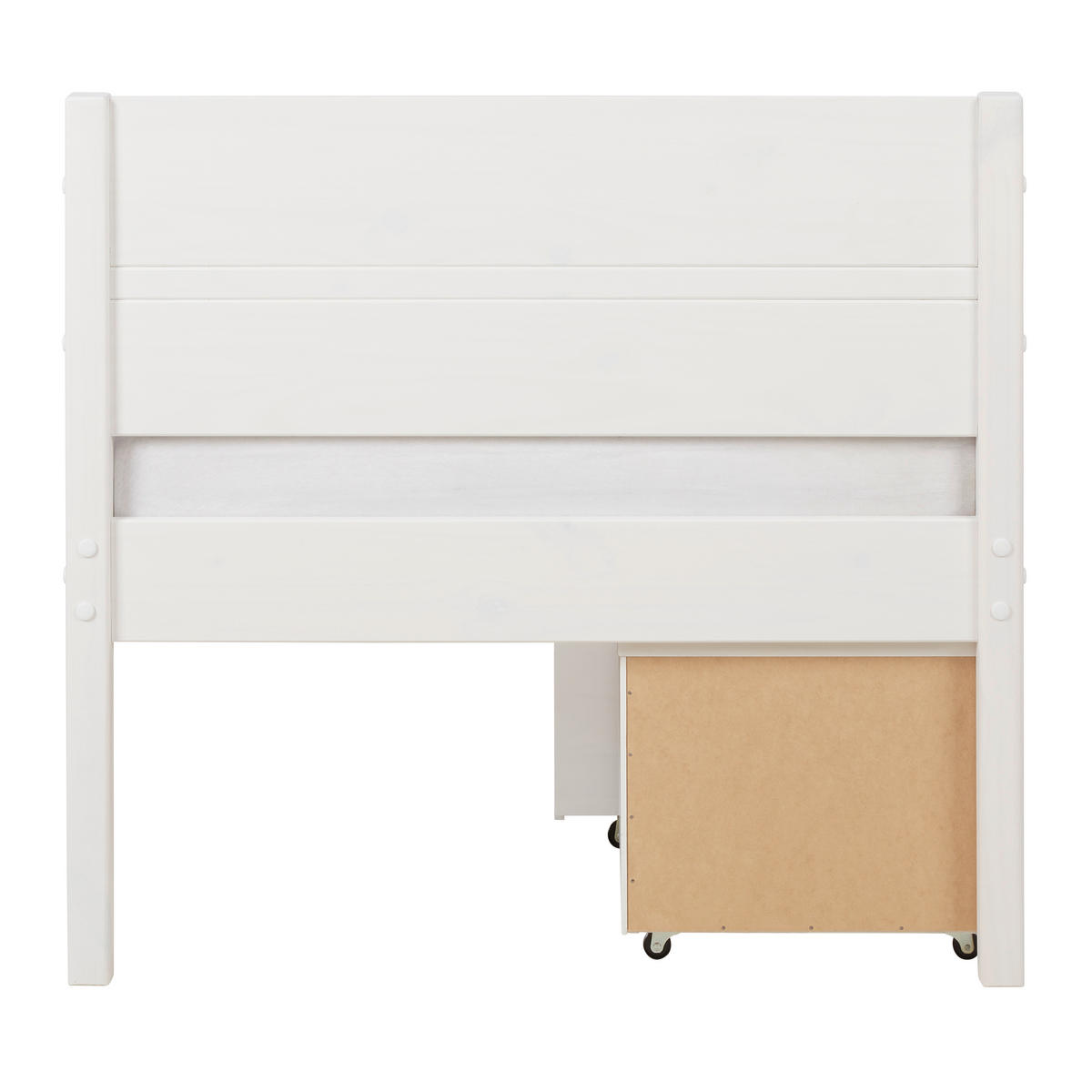 Stauraumbett   90/200 cm   bijela  - bijela/prirodne boje, Konvencionalno, drvo (90/200cm) - Zandiara