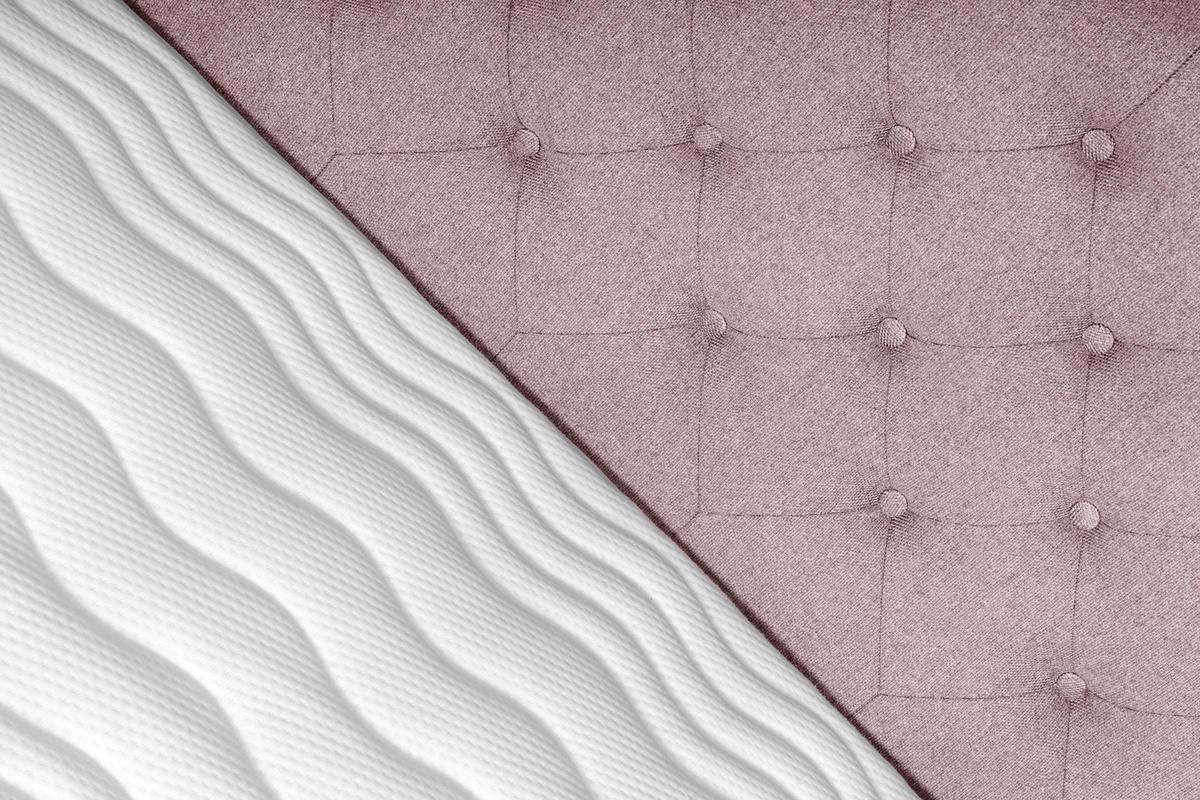 BOXSPRINGBETT 180/200 cm  in Rosa  - Silberfarben/Rosa, Konventionell, Textil/Metall (180/200cm) - Welnova