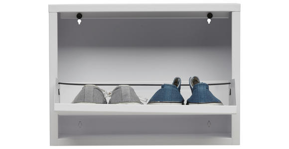 SCHUHKIPPER  in 50/37/15 cm  - Weiß, Basics, Metall (50/37/15cm) - Carryhome