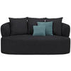 2-SITZER-SOFA in Plüsch Anthrazit  - Anthrazit/Petrol, MODERN, Kunststoff/Textil (177/86/105cm) - Hom`in