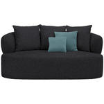 2-SITZER-SOFA in Plüsch Anthrazit  - Anthrazit/Petrol, MODERN, Kunststoff/Textil (177/86/105cm) - Hom`in