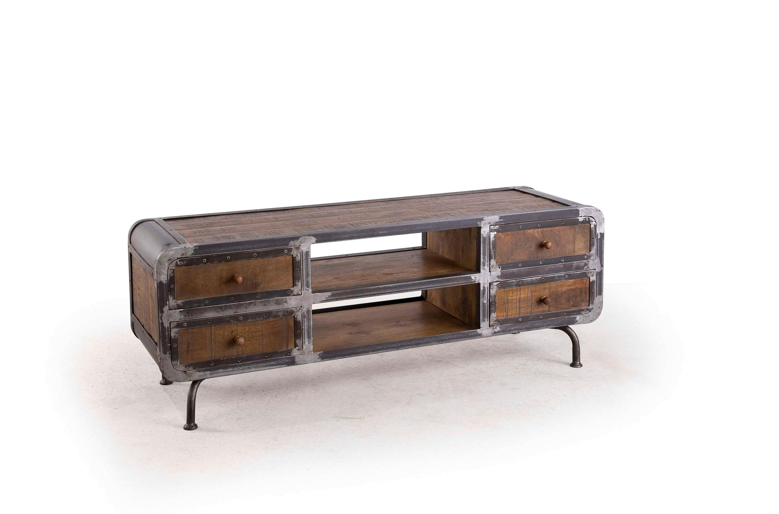 NÍZKÁ KOMODA, akácie, barvy akácie, 150/55/45 cm - šedá/barvy akácie, Lifestyle, kov/dřevo (150/55/45cm) - Livetastic