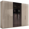 DREHTÜRENSCHRANK 300/236/58 cm,  in Grau, 6-türig  - Schieferfarben/Grau, KONVENTIONELL, Glas/Holzwerkstoff (300/236/58cm) - Dieter Knoll