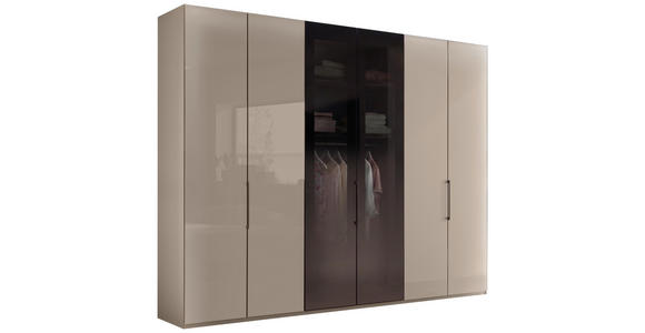 DREHTÜRENSCHRANK 300/236/58 cm,  in Grau, 6-türig  - Schieferfarben/Grau, KONVENTIONELL, Glas/Holzwerkstoff (300/236/58cm) - Dieter Knoll