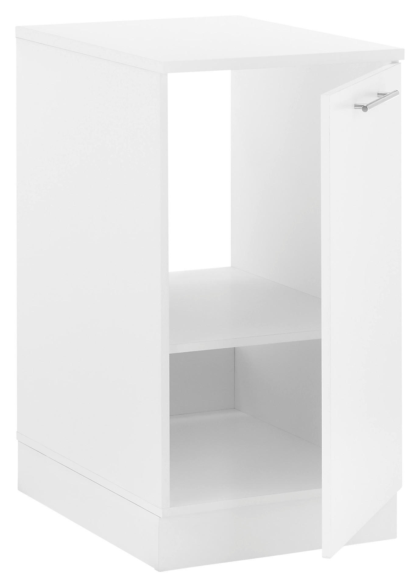 MEHRZWECKSCHRANK 50/92/68 cm  in Weiß  - Chromfarben/Schwarz, Design, Holzwerkstoff/Kunststoff (50/92/68cm)