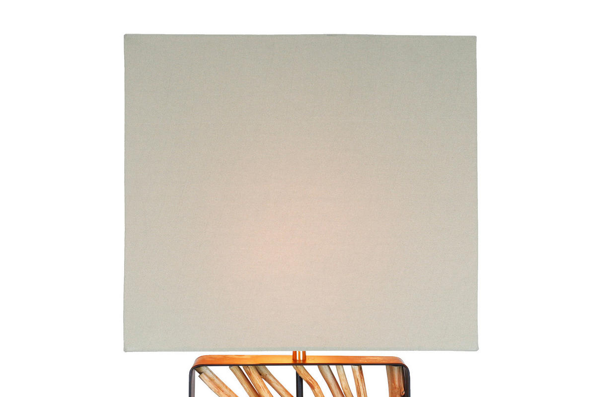 STEHLEUCHTE  40/165/20 cm   - Beige/Goldfarben, Design, Holz/Textil (40/165/20cm) - P & B