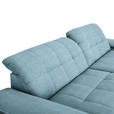 ECKSOFA  in Webstoff Hellblau  265/180 cm  - Schwarz/Hellblau, Design, Textil/Metall (265/180cm) - Carryhome