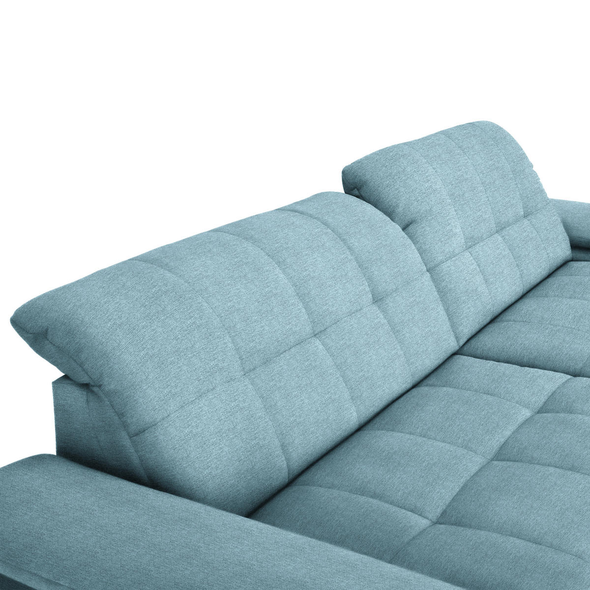 ECKSOFA Webstoff Hellblau  - Schwarz/Hellblau, Design, Textil/Metall (265/180cm) - Carryhome