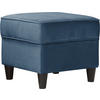 HOCKER Plüsch Blau  - Blau/Schwarz, Design, Holz/Textil (52/45/52cm) - MID.YOU