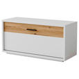 GARDEROBENBANK  in 95/46/37 cm  - Eichefarben/Anthrazit, Design, Holzwerkstoff/Metall (95/46/37cm) - Xora