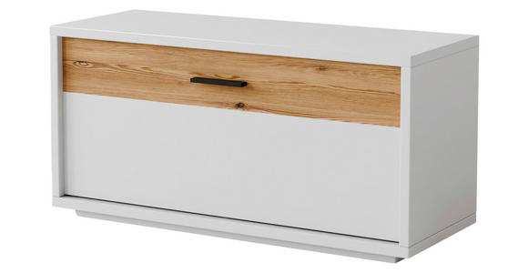 GARDEROBENBANK  in 95/46/37 cm  - Eichefarben/Anthrazit, Design, Holzwerkstoff/Metall (95/46/37cm) - Xora