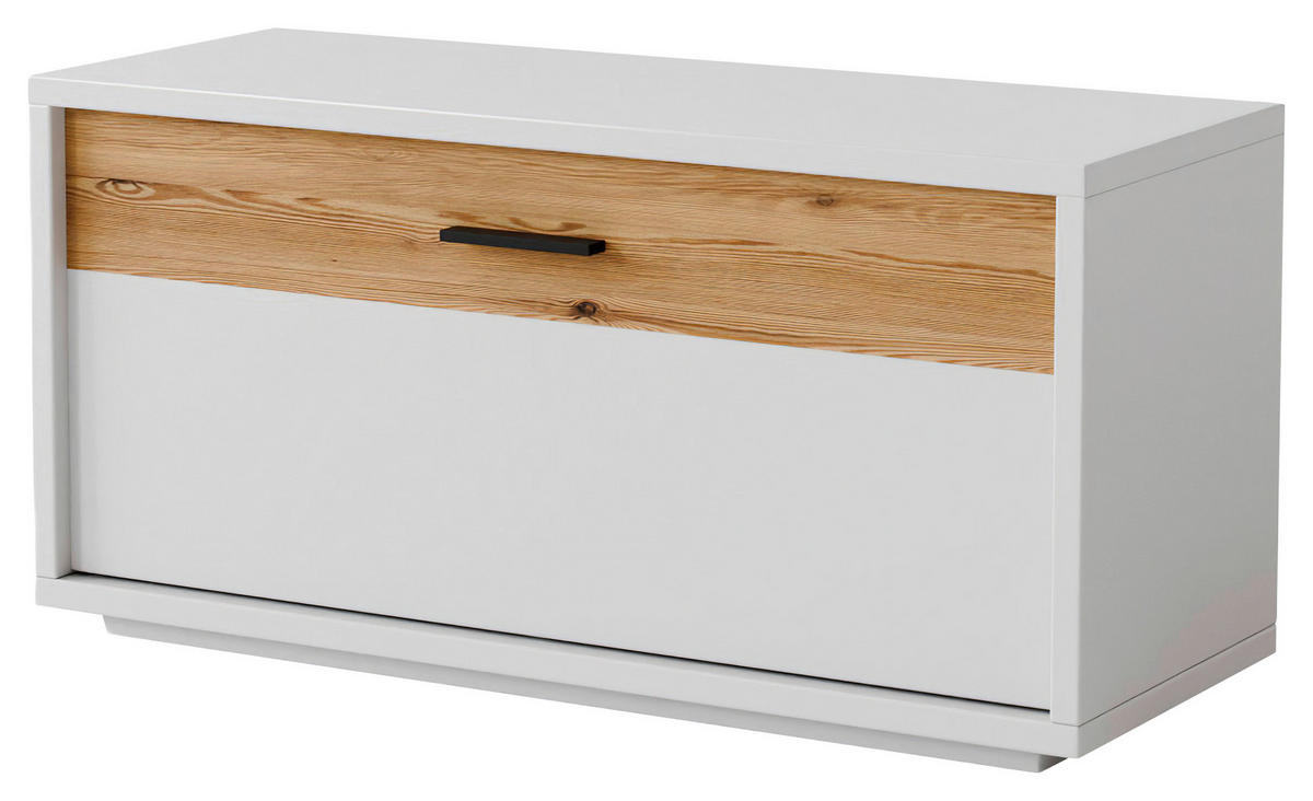 GARDEROBENBANK  in 95/46/37 cm  - Eichefarben/Anthrazit, Design, Holzwerkstoff/Metall (95/46/37cm) - Xora
