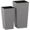 ÜBERTOPF-SET  2-teilig  - Grau, Basics, Kunststoff - Siena Garden