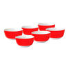 MÜSLISCHALENSET VARIO 6-teilig  - Rot/Weiß, Basics, Keramik (14/6cm) - Van Well