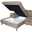 WOHNLANDSCHAFT Beige Struktur  - Beige/Schwarz, KONVENTIONELL, Textil/Metall (188/357/253cm) - Carryhome