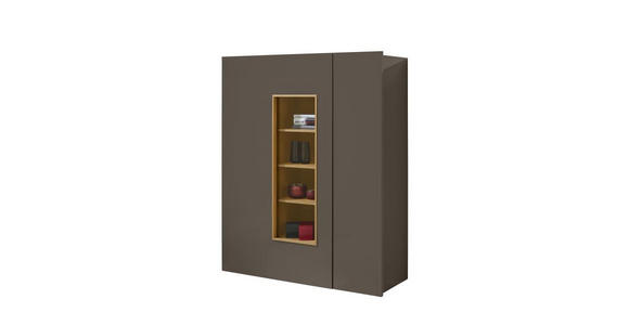 HIGHBOARD 116,5/144,5/43 cm - Eichefarben/Grau, Design, Glas/Holzwerkstoff (116,5/144,5/43cm) - Dieter Knoll