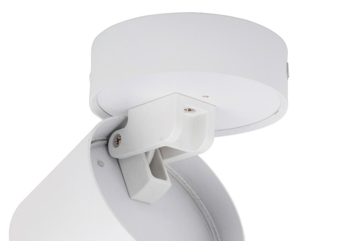 LED-SPOTKOPF Puk 8,4/9 cm  - Weiß, Design, Metall (8,4/9cm) - Novel
