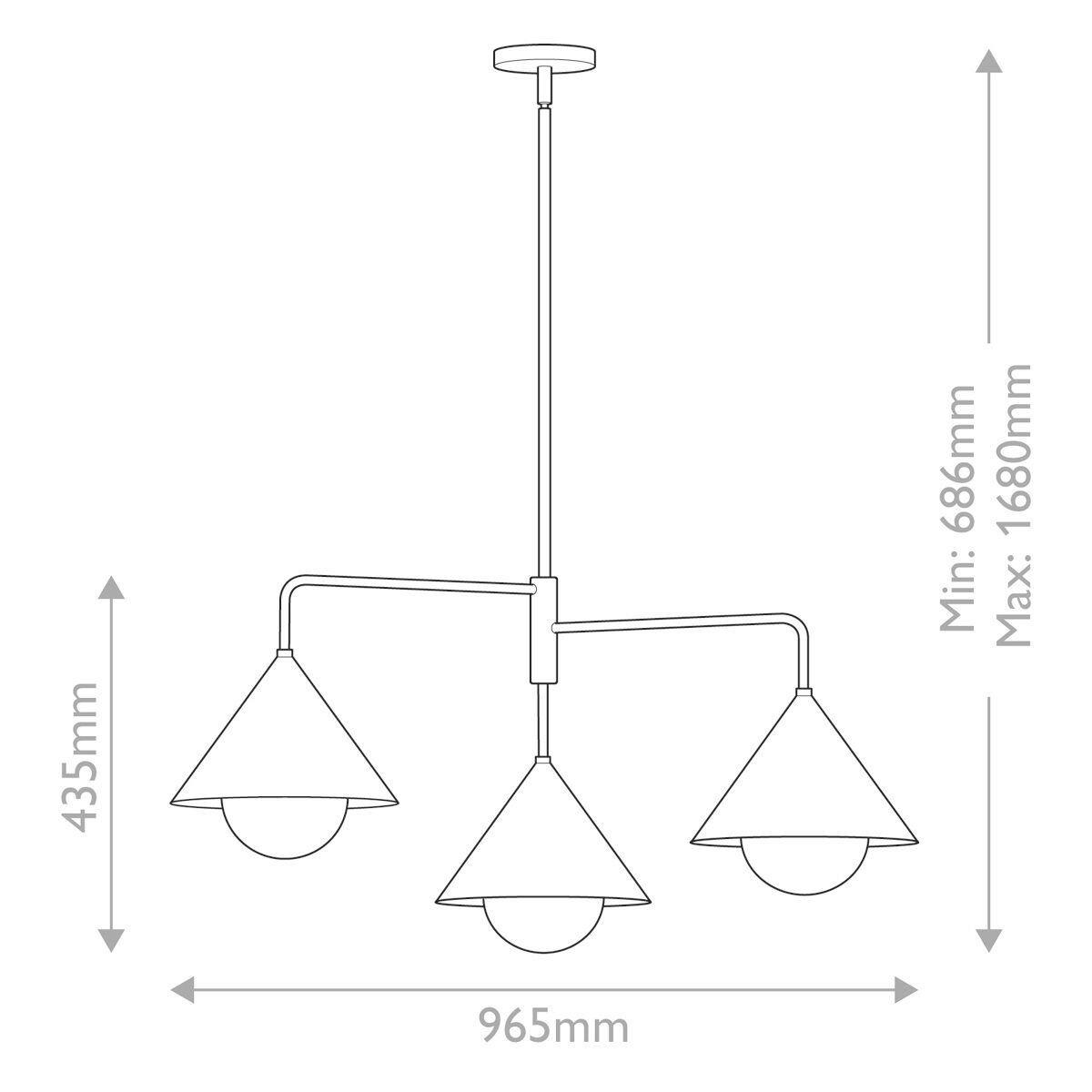 KRONLEUCHTER 43,5/96,5 cm   - Goldfarben, KONVENTIONELL, Metall (43,5/96,5cm) - Elstead Lighting