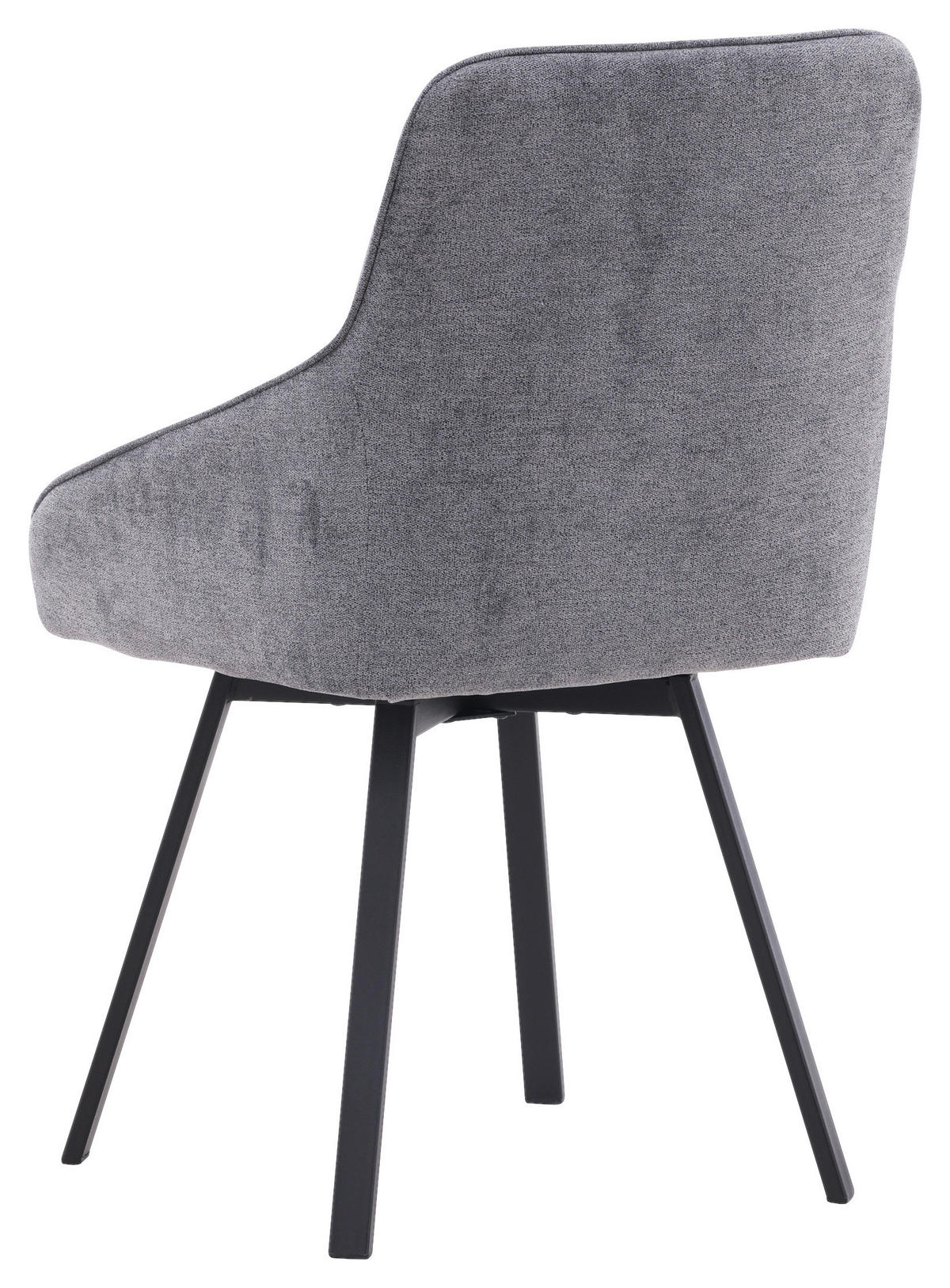 STUHL-SET 2 Stück  in Stahl Textilgeflecht Metall, Textil  - Dunkelgrau/Schwarz, Design, Textil/Metall (55/88/60cm) - Livetastic