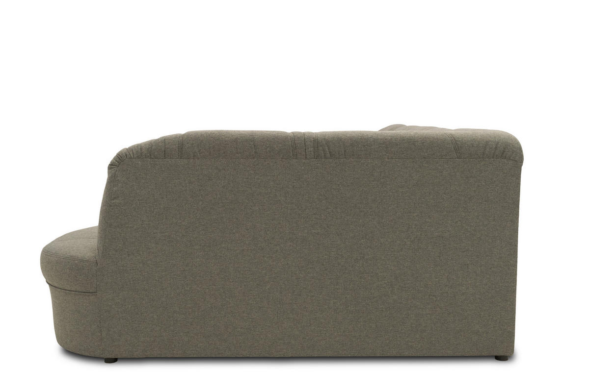 WOHNLANDSCHAFT in Mikrofaser Graubraun  - Graubraun/Schwarz, KONVENTIONELL, Kunststoff/Textil (146/295/180cm) - MID.YOU