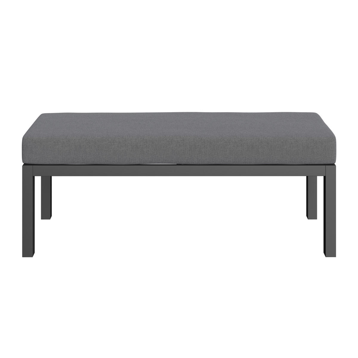DINING-LOUNGESET 187/241 cm Aluminium  - Dunkelgrau/Anthrazit, Design, Glas/Kunststoff (187/241cm) - Ambia Garden