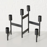 WINDLICHT Schwarz  - Schwarz, Basics, Metall (51/2,5/22cm) - Boltze Home