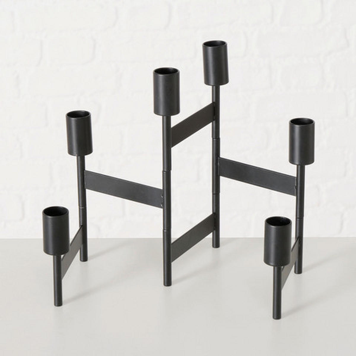 WINDLICHT Schwarz  - Schwarz, Basics, Metall (51/2,5/22cm) - Boltze Home