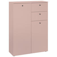 MIDISCHRANK 80/110/30 cm  - Schwarz/Rosa, MODERN, Holzwerkstoff/Kunststoff (80/110/30cm) - MID.YOU