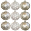 CHRISTBAUMKUGEL-SET 8 cm 9-teilig  - Silberfarben, LIFESTYLE, Glas/Metall (8cm) - X-Mas
