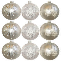 CHRISTBAUMKUGEL-SET 8 cm 9-teilig  - Silberfarben, LIFESTYLE, Glas/Metall (8cm) - X-Mas