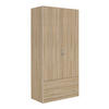 DREHTÜRENSCHRANK in Sonoma Eiche  - Silberfarben/Sonoma Eiche, Design, Holzwerkstoff/Metall (91/197/54cm) - Boxxx