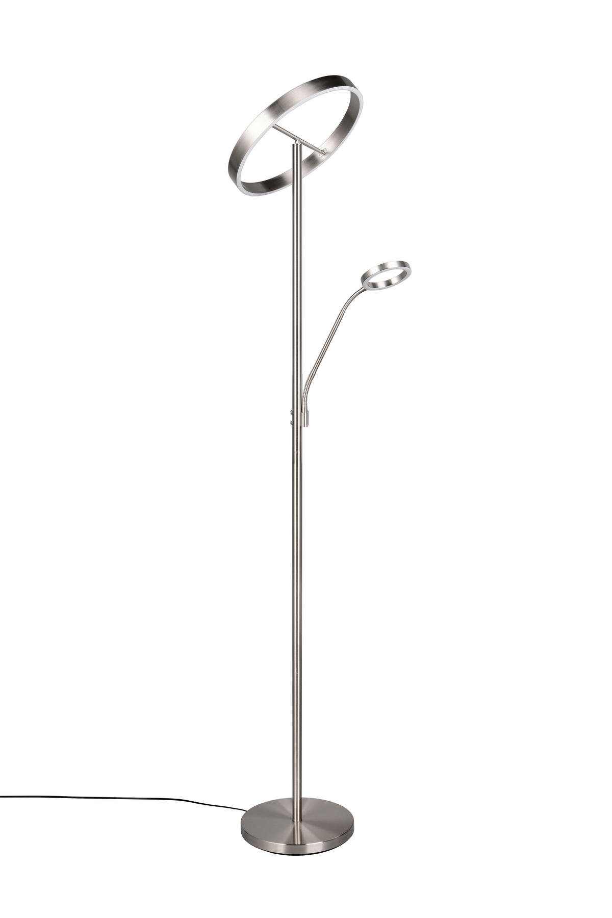 LED-STEHLEUCHTE - Nickelfarben, Design, Metall (40/180cm) - Trio Leuchten