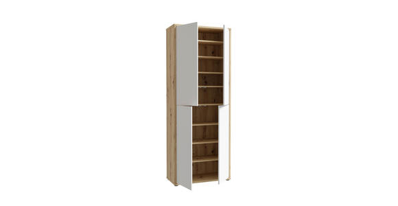 SCHUHSCHRANK 74,5/191,9/34,9 cm - Hellgrau/Eiche Artisan, MODERN, Holzwerkstoff/Kunststoff (74,5/191,9/34,9cm) - Xora