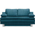 SCHLAFSOFA in Webstoff Petrol  - Chromfarben/Petrol, Design, Textil/Metall (194/96/86cm) - Novel