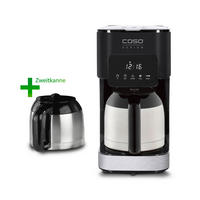 THERMO-KAFFEEMASCHINE Taste & Style  - Silberfarben/Schwarz, Basics, Glas (17/32,5/24,5cm) - CASO Design
