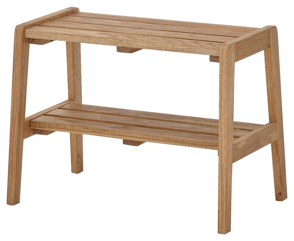 ŠATNÍ LAVICE - barvy dubu, Basics, dřevo (60/45/36cm)