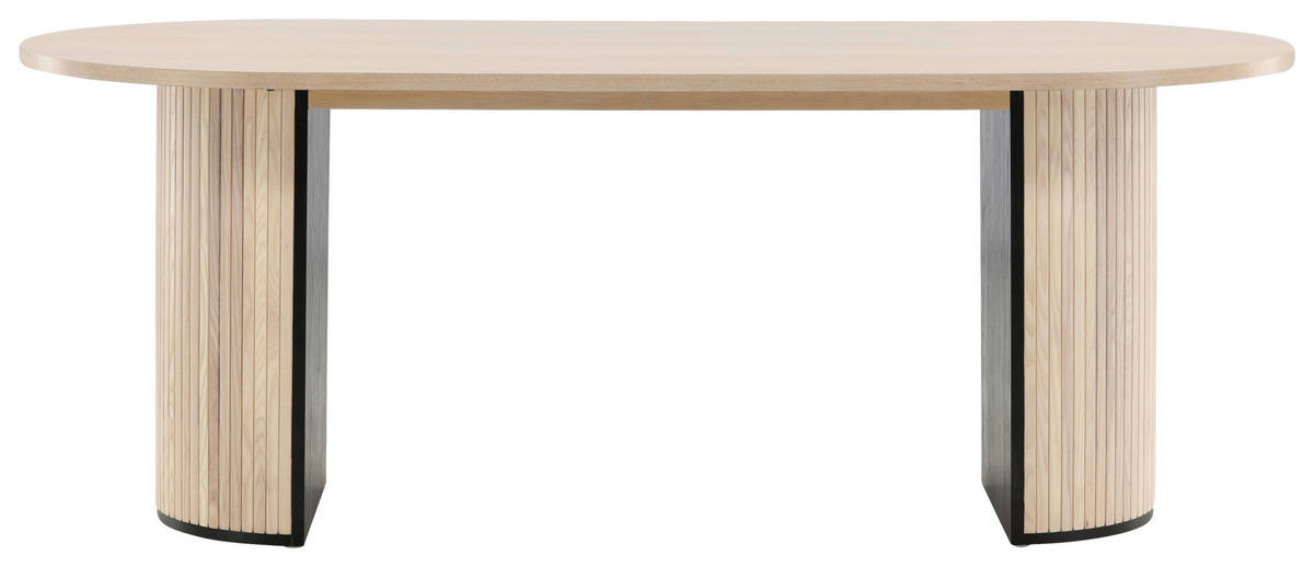 ESSTISCH in Holz, Holzwerkstoff 200/75/90 cm  - Eichefarben/Schwarz, Design, Holz/Holzwerkstoff (200/75/90cm) - Livetastic