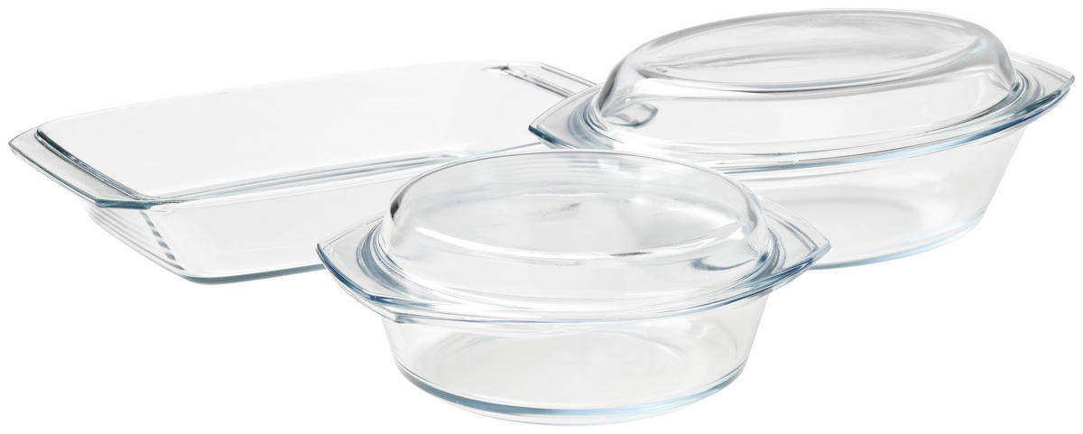 SET VASE PENTRU CUPTOR  5 piese  - străveziu, Basics, sticlă - Homeware