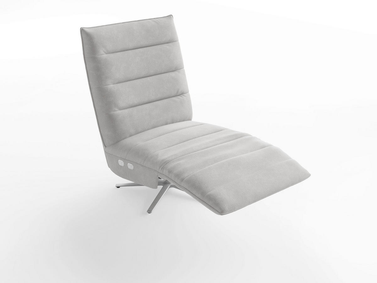 RELAXAČNÉ KRESLO, textil, strieborná - strieborná, Basics, kov/textil (80/109/98cm) - Sit & More