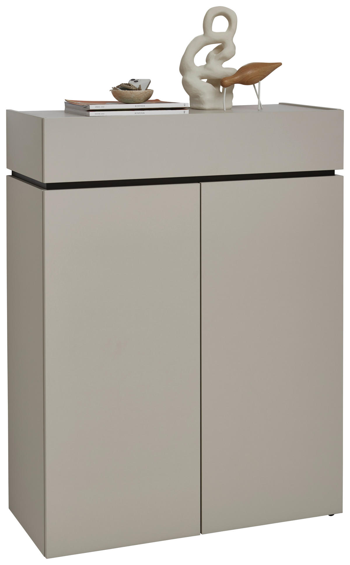 SCHUHSCHRANK Kaschmir  - Kaschmir/Schwarz, Design, Holzwerkstoff/Kunststoff (90/121/40cm) - Voleo