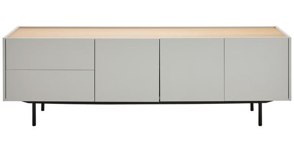 LOWBOARD  in 180/57,5/40 cm  - Eichefarben/Hellgrau, Design, Holz/Holzwerkstoff (180/57,5/40cm) - Carryhome