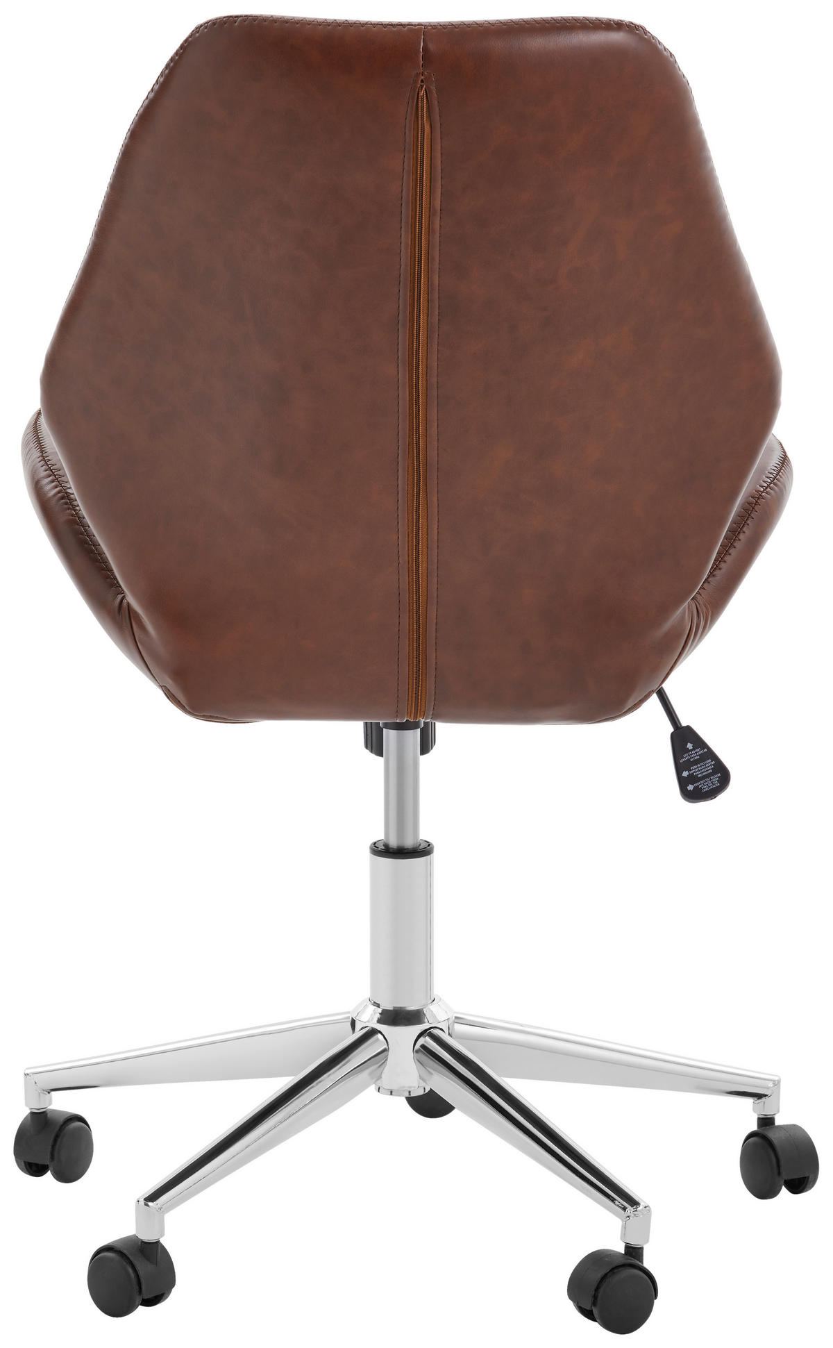 KANCELARIJSKA STOLICA  boja hroma, tamnobraon   - boja hroma/tamnobraon, Dizajnerski, metal/tekstil (59,5/91-101/62cm) - Hom`in