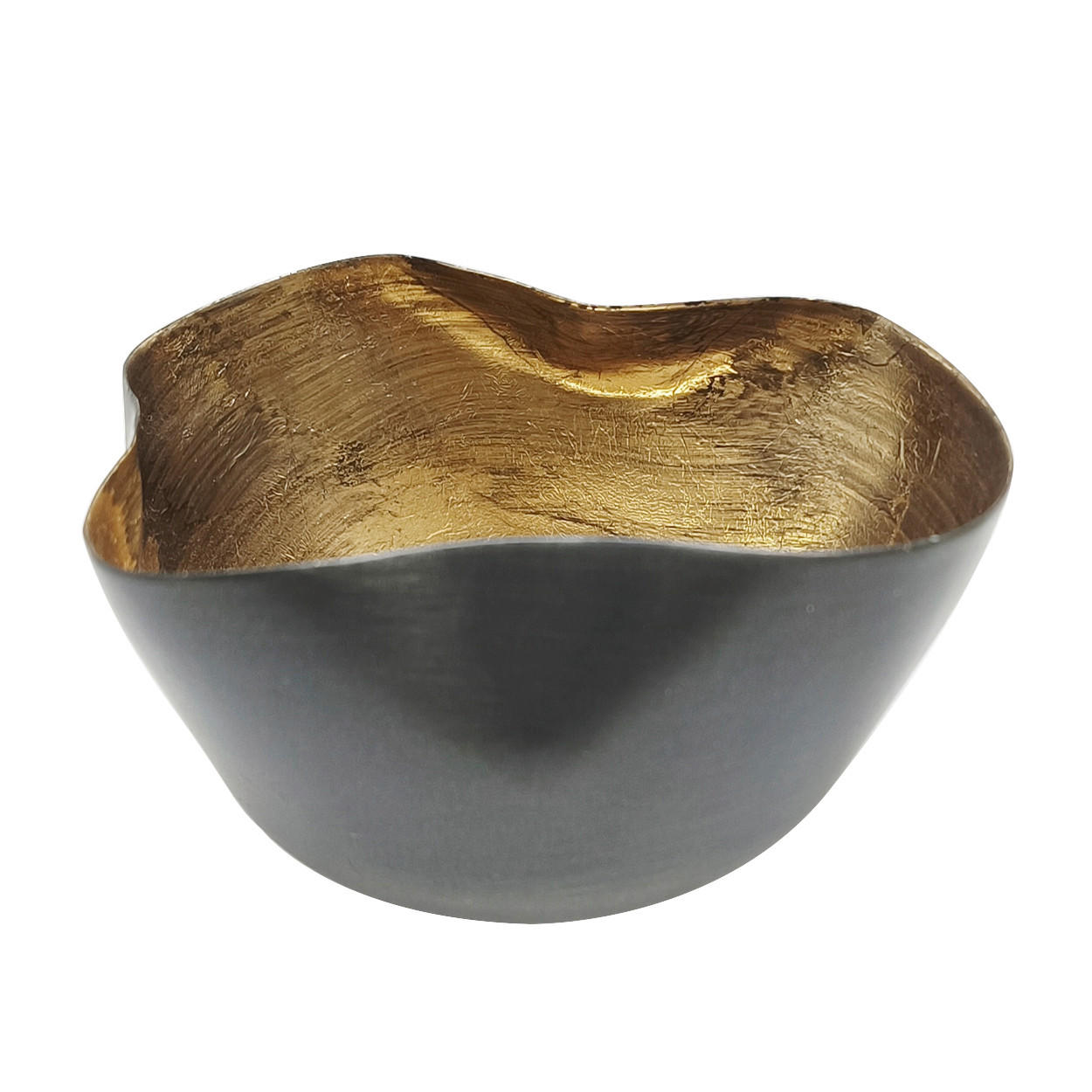 VÄRMELJUSHÅLLARE  - zinkfärgad/guldfärgad, Trend, metall (9/8,5/5cm) - Ambia Home