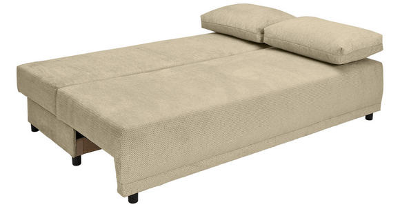 SCHLAFSOFA in Chenille Beige  - Beige/Schwarz, KONVENTIONELL, Kunststoff/Textil (201/72/98cm) - Carryhome